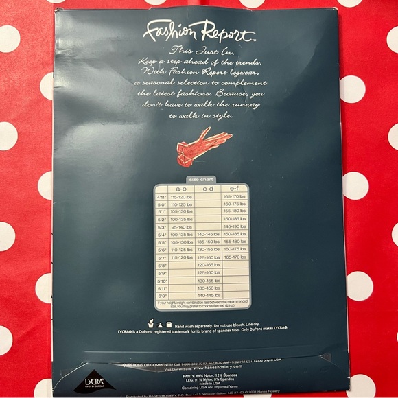 Vintage Hanes Fashion Report tulle net control top pantyhose - Picture 6 of 6